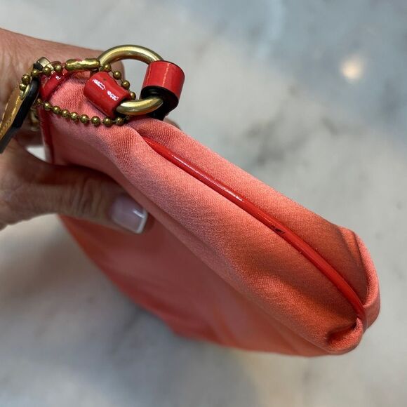 Coach Amanda Sateen Horse & Carriage Large Wristlet Clutch Bag - Picture 11 of 16